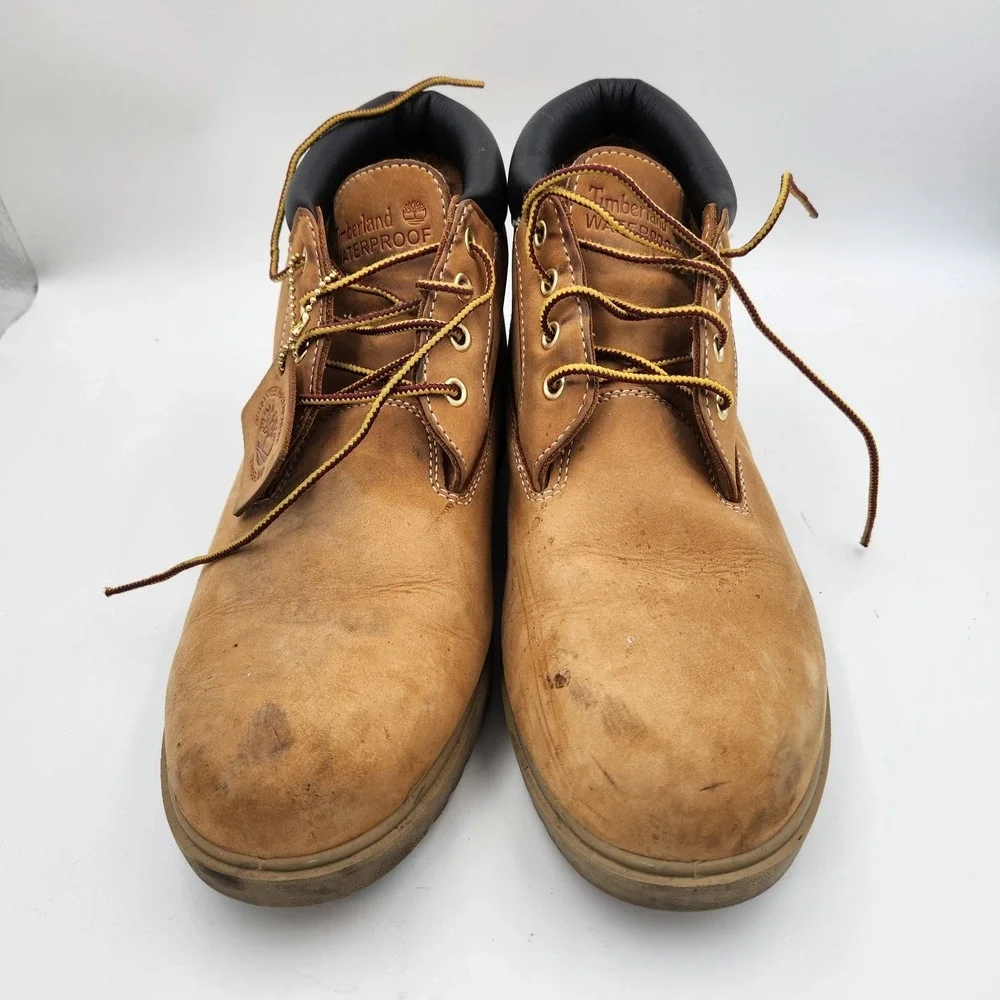 Timberland 50061 Men's 10‎ Boots Wheat Nubuck Ankle Round Toe Lace Up Chukka